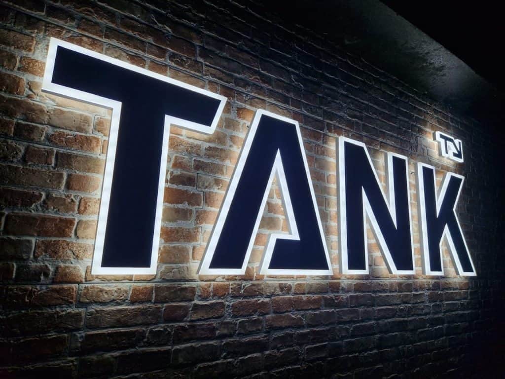 Signage for Tank Nightclub