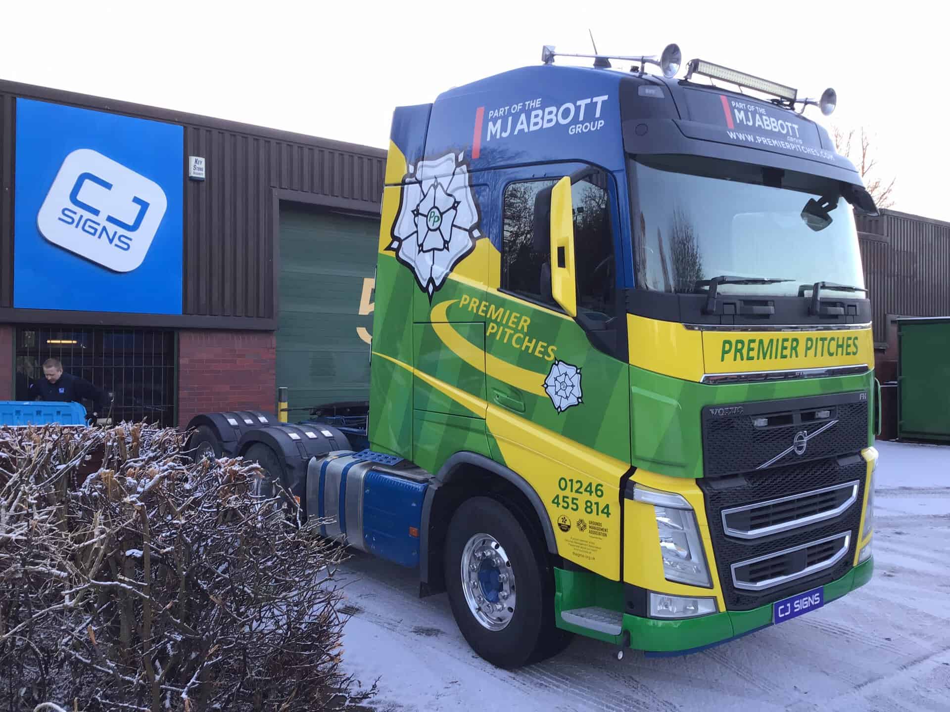 Commercial truck graphics and lorry branding for Chesterfield businesses