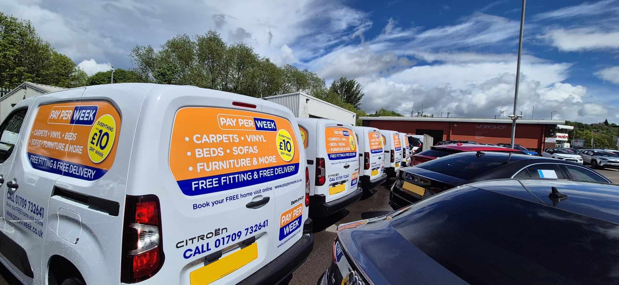 Fleet vehicle graphics and branding for Rotherham businesses